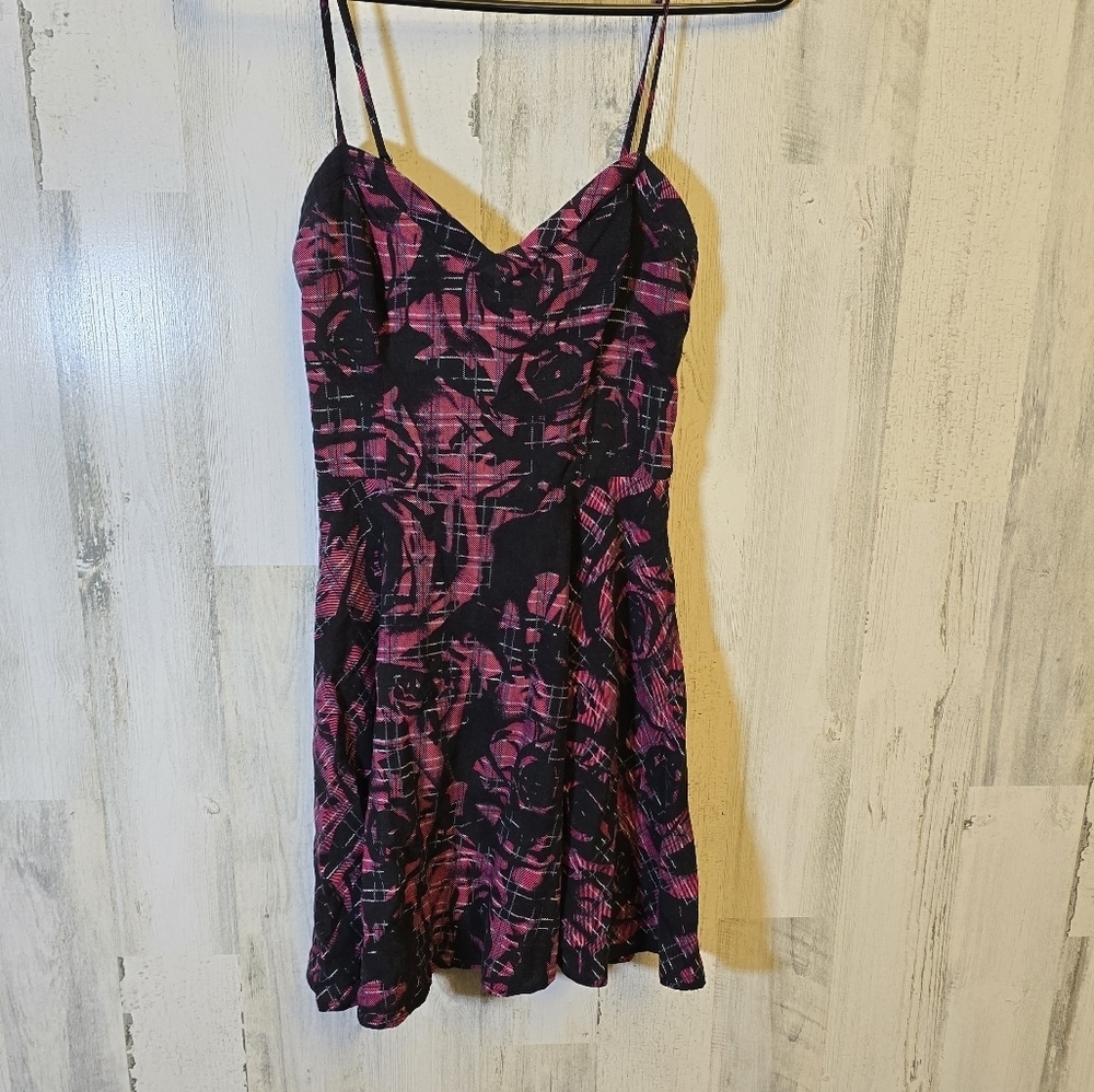 Pretty little liars by aeropostale Aria pink, black mini dress women's small